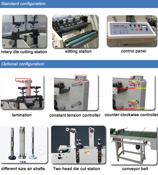 Automatic Adhesive Sticker Film Paper Label Rewinding Slitting& Rotary Die Cutting Machine/Die Cutter Machine (Turret Rewinder)